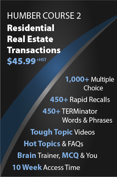 Humber Course 2: Residential Real Estate Transactions