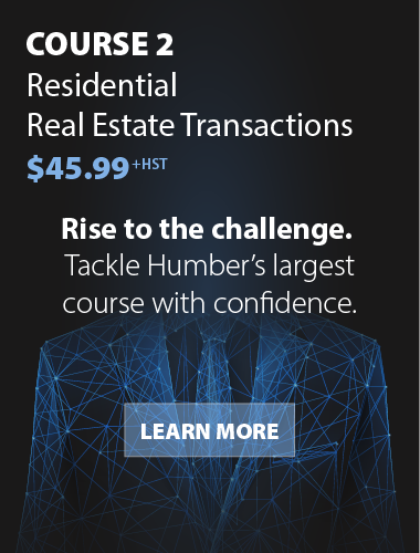 Humber Course 2: Residential Real Estate Transactions