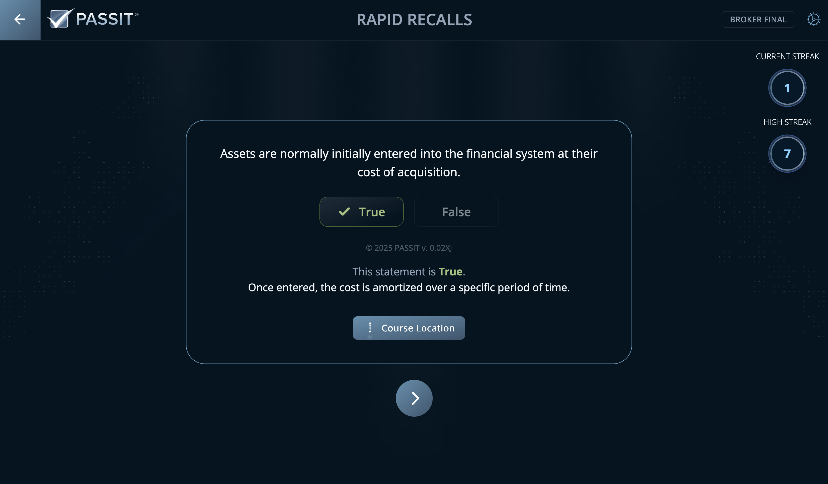 Sample Rapid Recall Question