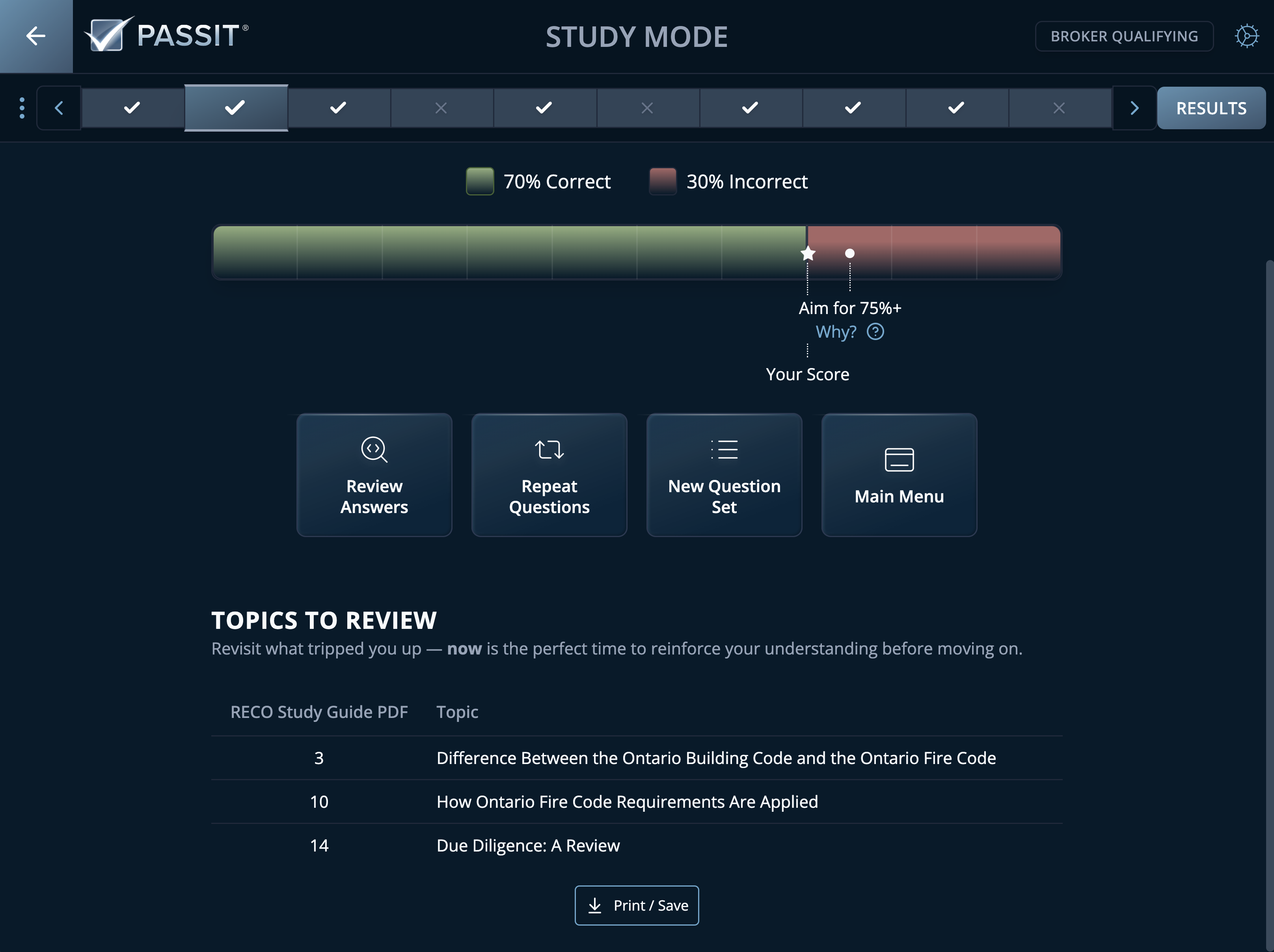 Passit Topic Review Lists