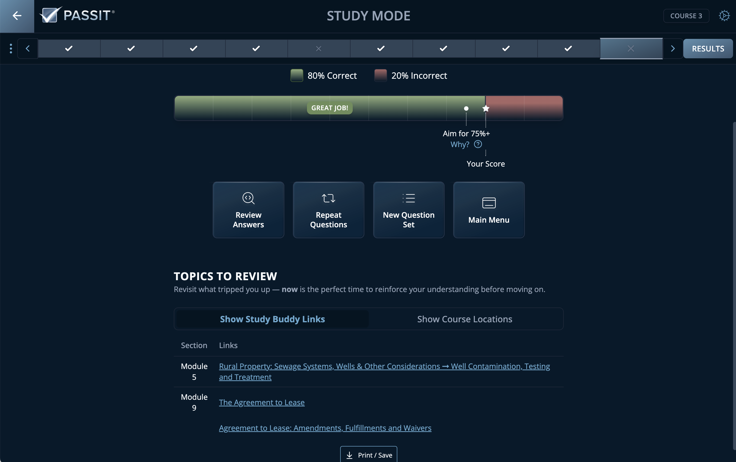 Passit Topic Review Lists