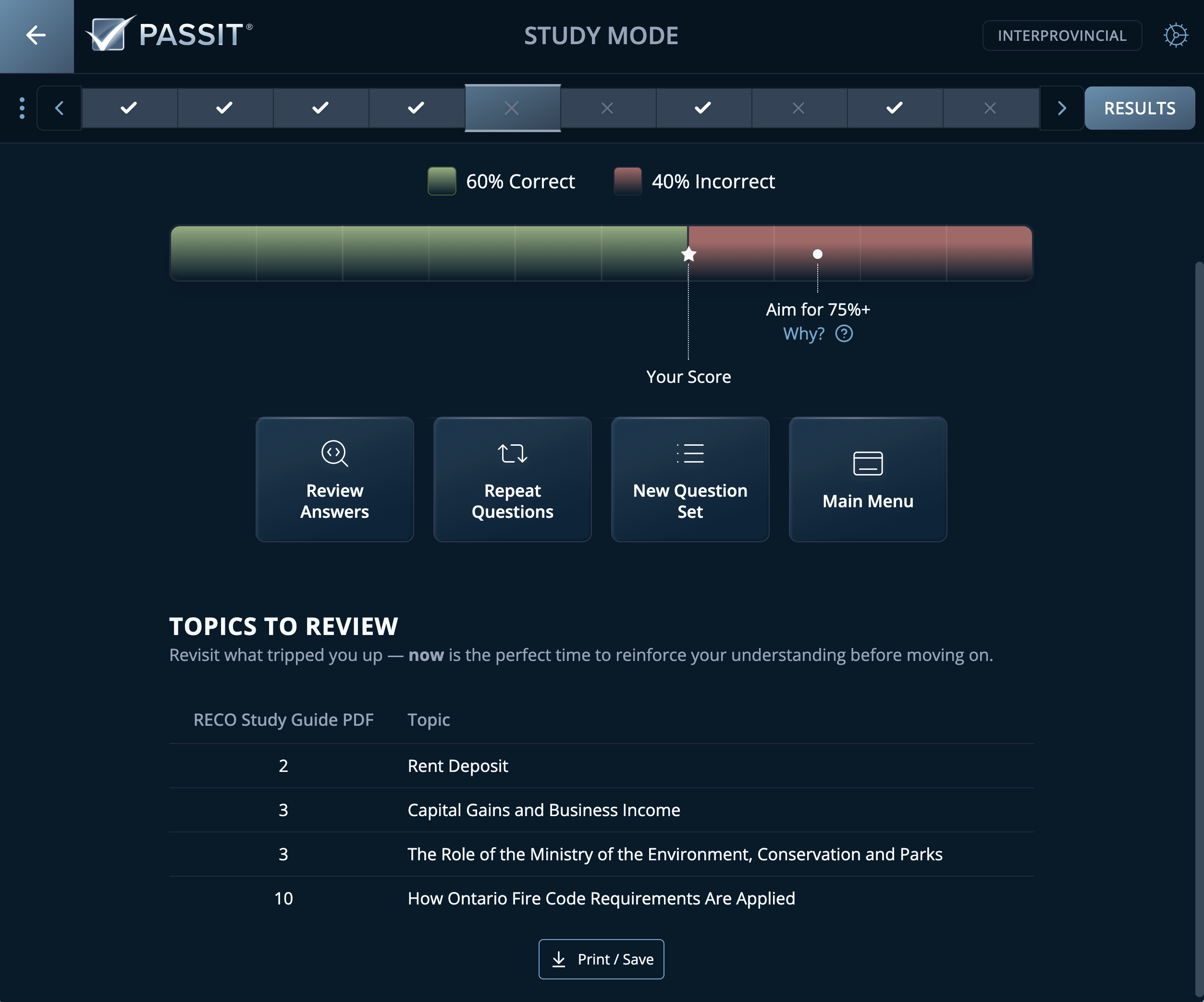 Passit Topic Review Lists
