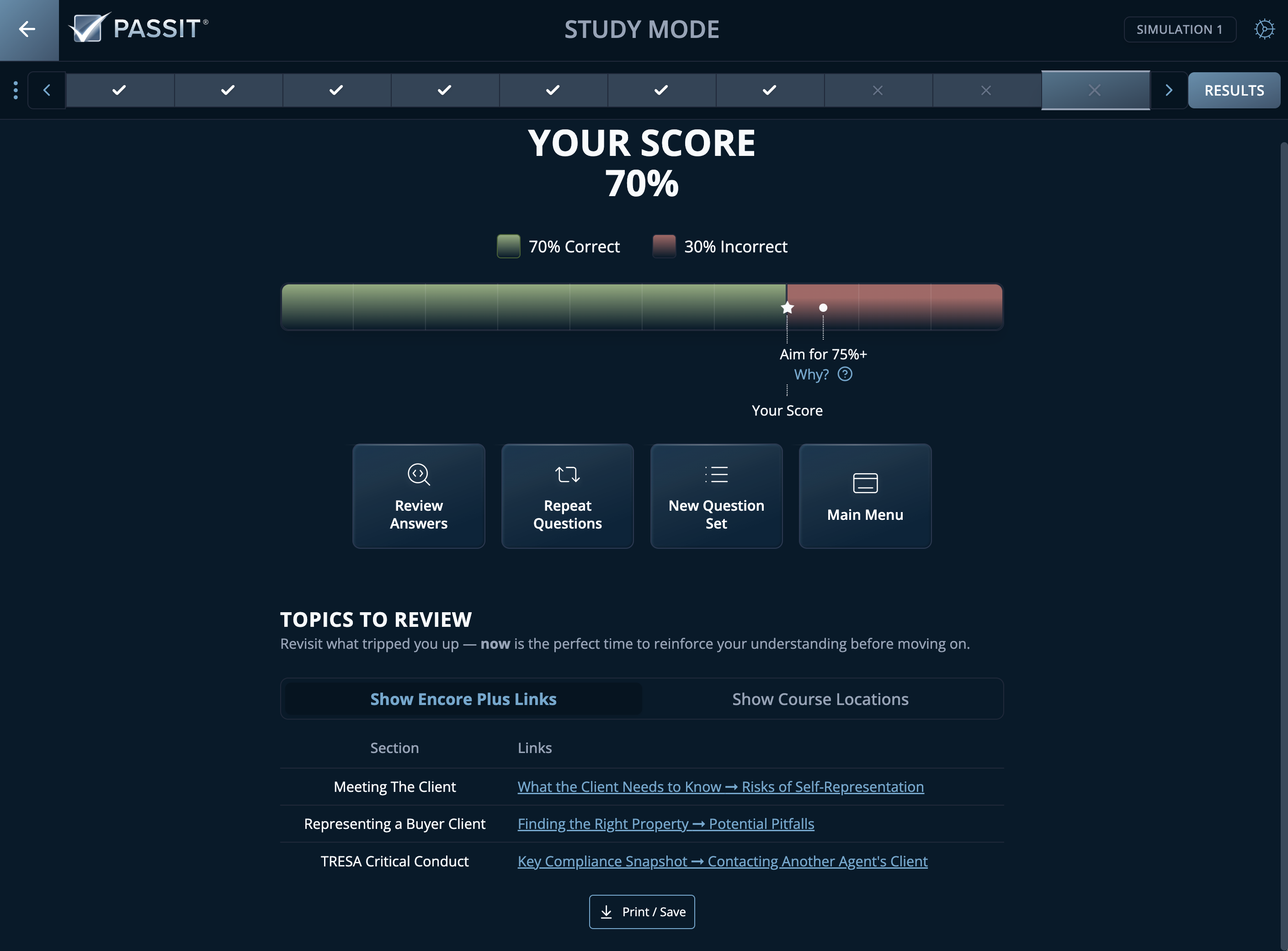 Passit Topic Review Lists