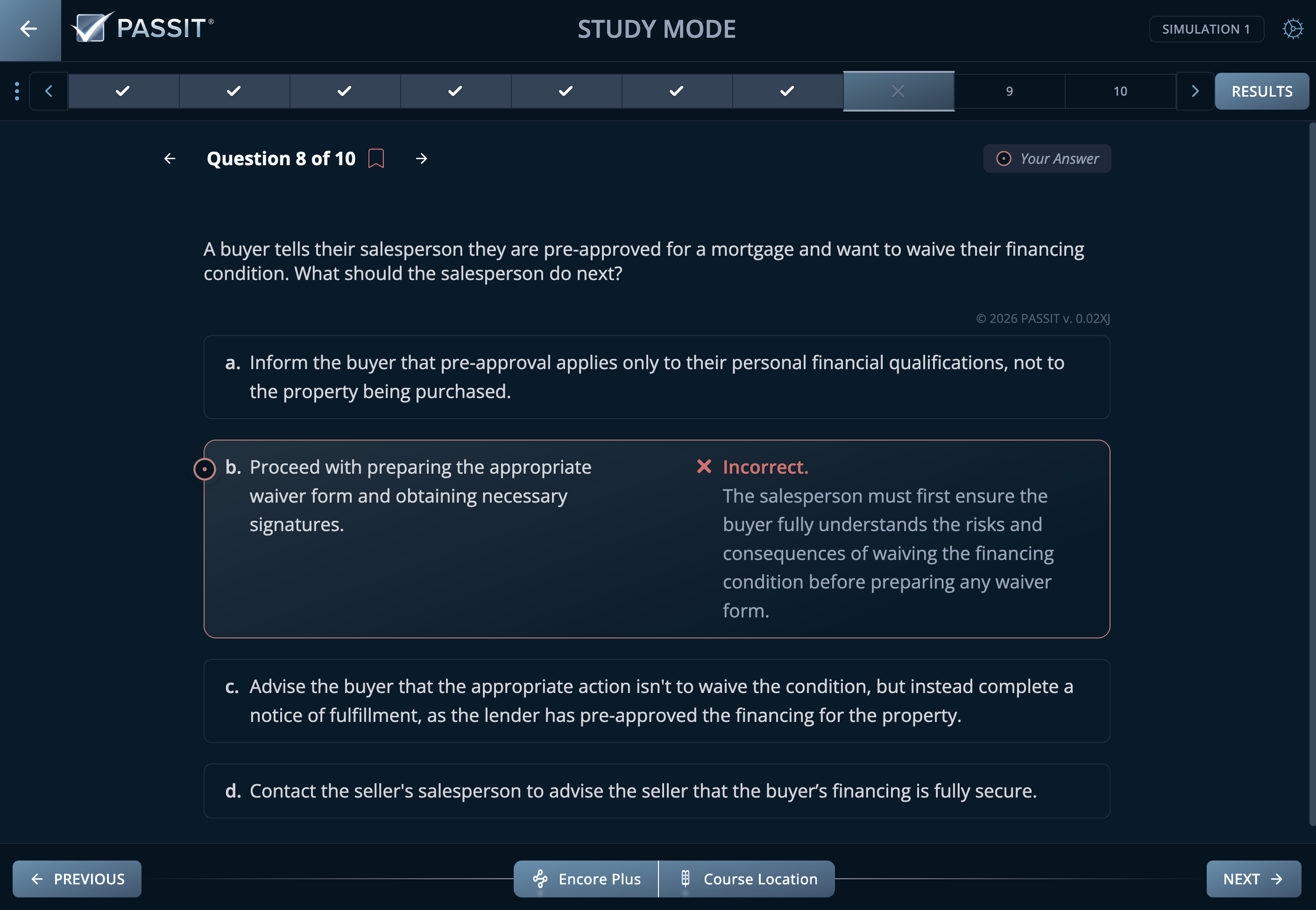 Sample Multiple Choice Question