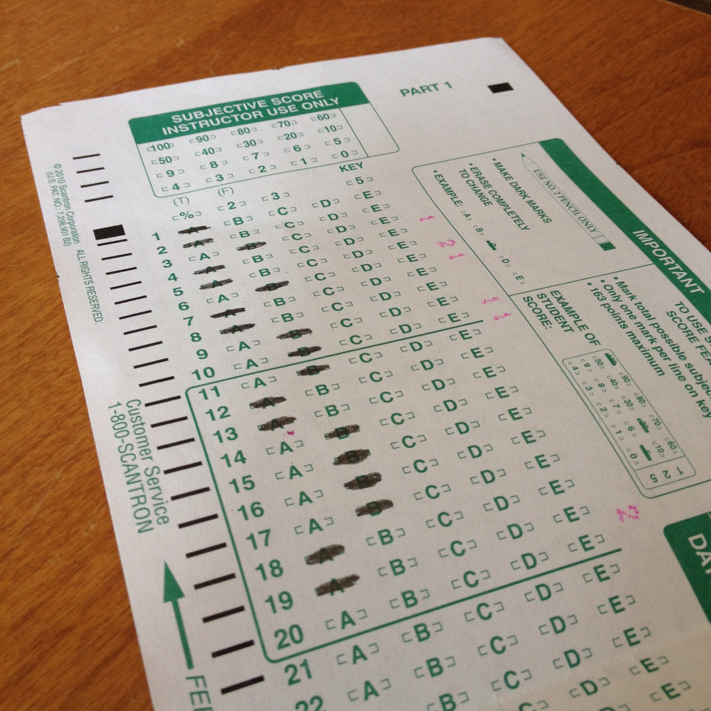 Completing a Scantron Card for the OREA Paper Exam