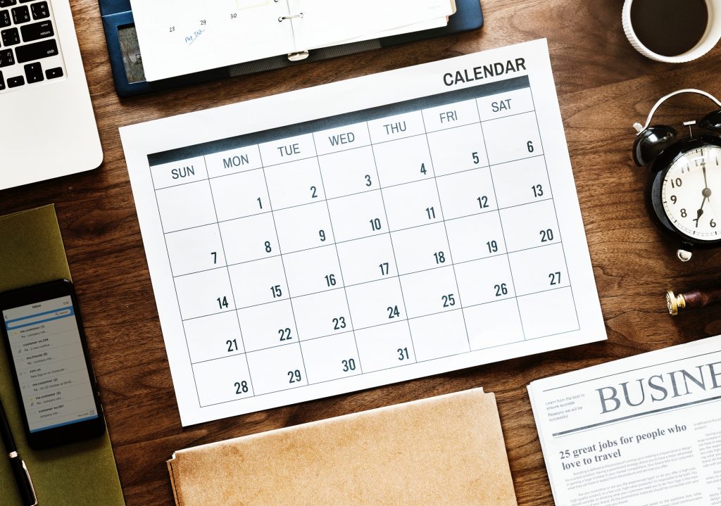 Calendar for Choosing Your Humber Exam Date for Real Estate Essentials